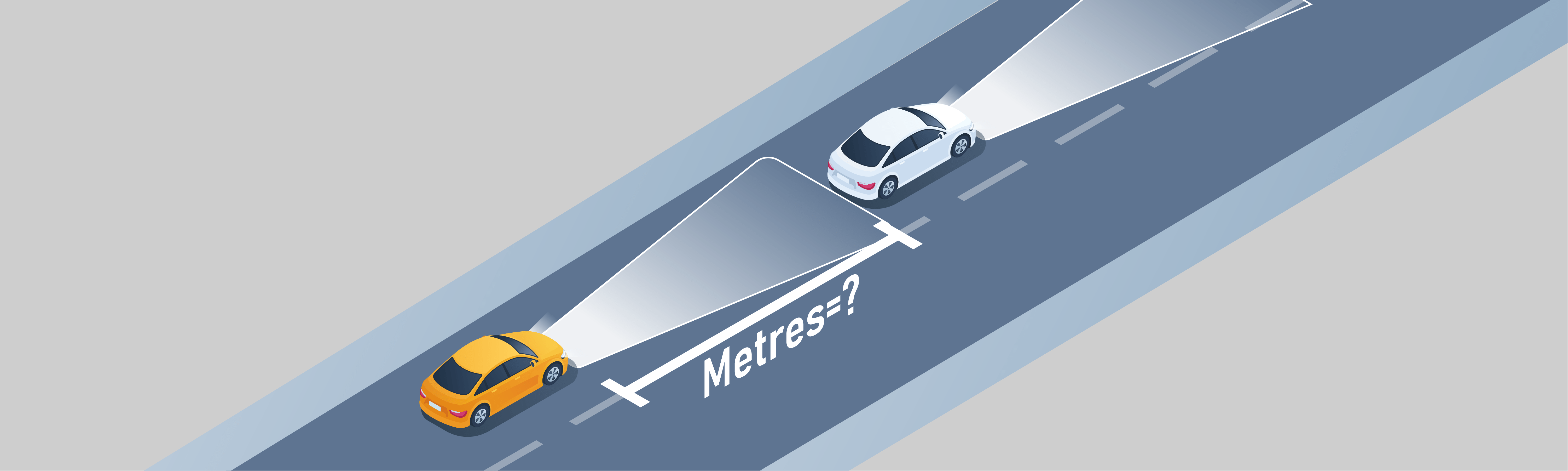 Emergency & Challenging Situations - When should you use your low-beam headlights while following another vehicle?